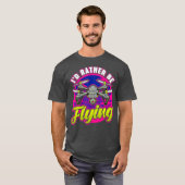 Funny ID eerder 'Flying Drone Pilot Hobby Pun' T-shirt (Voorkant volledig)