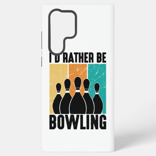 Funny "I'd Rather Be Bowling" Quote Samsung Galaxy Hoesje (Achterkant)