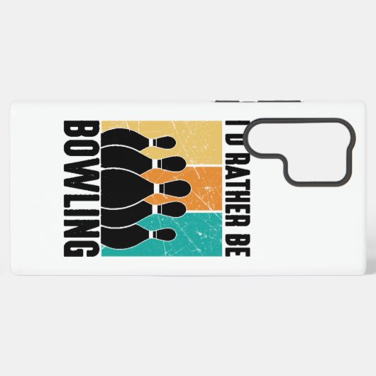 Funny "I'd Rather Be Bowling" Quote Samsung Galaxy Hoesje (Achterkant horizontaal)