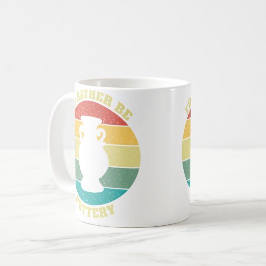 Funny I'D Rather Be Pottery Koffiemok (Voorkant links)