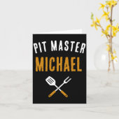 Funny Id Smoke That Name Bbq Grilling Dad  Kaart (Gele Bloem)