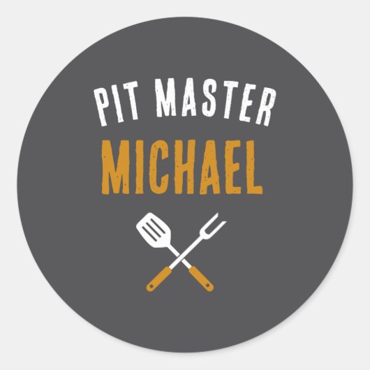 Funny Id Smoke That Name Bbq Grilling Dad Ronde Sticker (Voorkant)