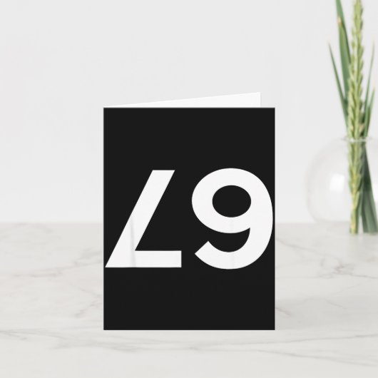 Funny Ide Down Backwards 67 Meme Kaart (Voorkant)