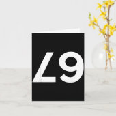 Funny Ide Down Backwards 67 Meme Kaart (Gele Bloem)