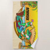 Funny Iguana Beach Towel Strandlaken (Voorkant)