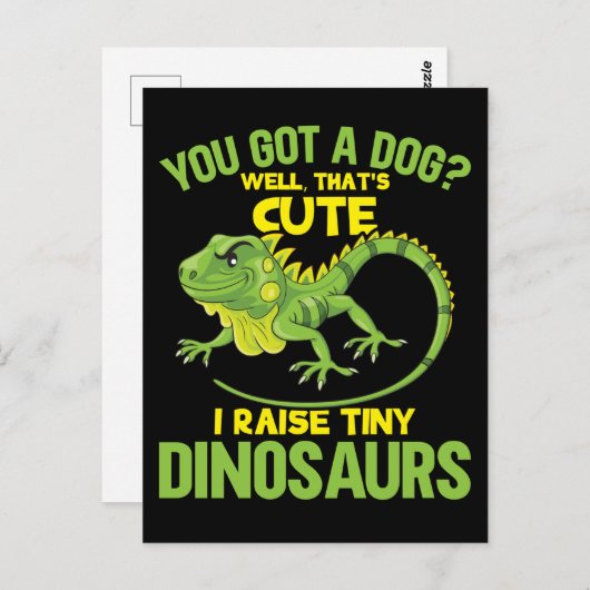Funny Iguana Joke Dinosaurs Lizard Reptile Fun Briefkaart (Voorkant / Achterkant)