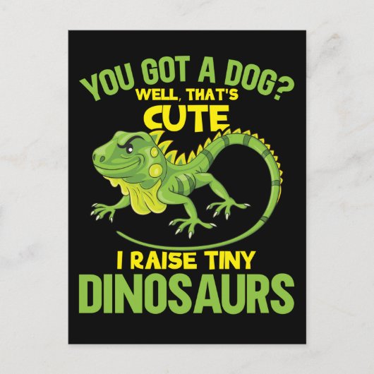 Funny Iguana Joke Dinosaurs Lizard Reptile Fun Briefkaart (Voorkant)