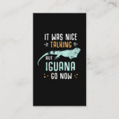 Funny Iguana Owner Pet Humor Lizard Quote Visitekaartje (Voorkant)