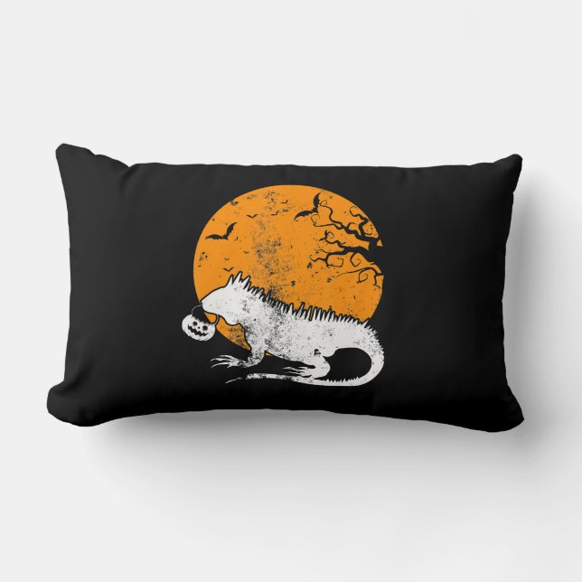 Funny Iguana Pumpkin Halloween Costume Mannen Wome Kussen (Voorkant)