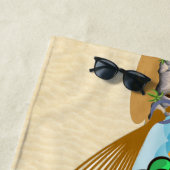 Funny Iguana School/Teacher Beach Towel Strandlaken (In situ)