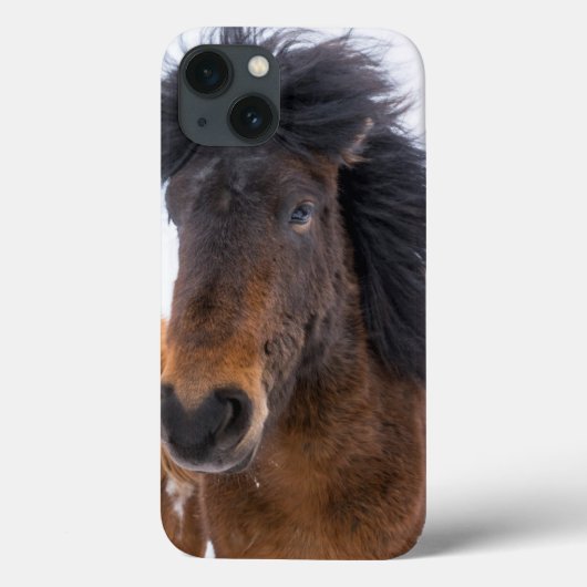 Funny IJslandse paardenportret Case-Mate iPhone Case (Achterkant)