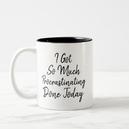 Funny "Ik heb vandaag zoveel koppig gedaan" Tweekleurige Koffiemok (Links)