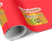 Funny, ik mis je... ik ben vereerd. cadeaupapier (Rol Hoek)