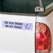 Funny "Ik speel Drums Hit Dingen" Bumperstickers (Op Truck)