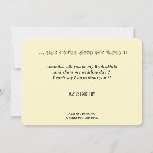 Funny, ik vond mijn man kaart (Achterkant)