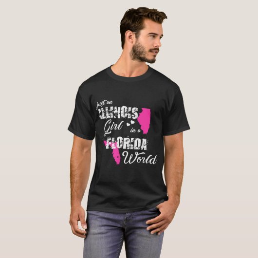 Funny Illinois is gewoon een Illinois meisje in ee T-shirt (Voorkant volledig)