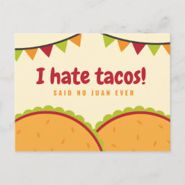 Funny Illustrated Mexican Tacos Briefkaart