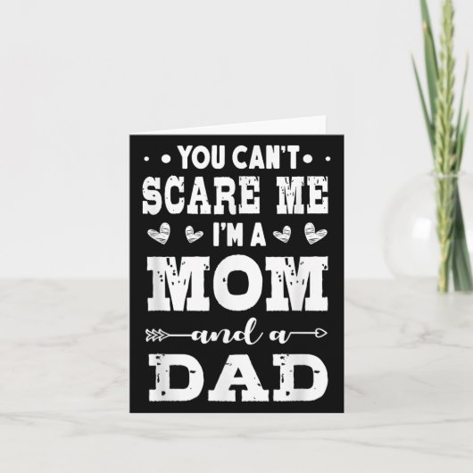 Funny I'm A Mom And A Dad Single Mom  Kaart (Voorkant)