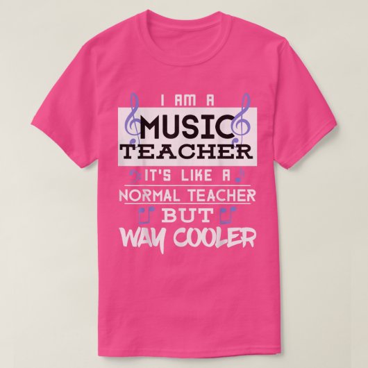 Funny Im a Music Teacher Way Colour voor Mannen T-shirt (Design voorkant)