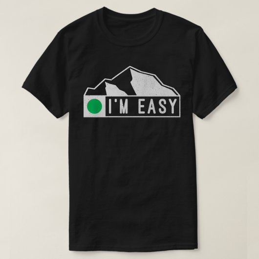 Funny Im Easy Ski Snowboard Green Marker Mountain T-shirt (Design voorkant)