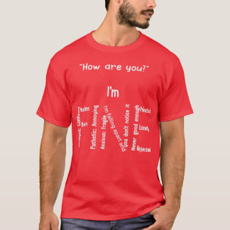 Funny Im Fine Depression Mental Health Awareness T-shirt