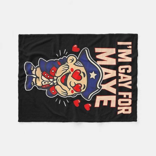 Funny I'm Gay For Maye  Fleece Deken (Voorkant (Horizontaal))