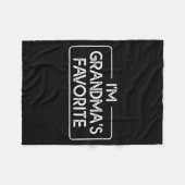 Funny I'm Grandma's Favorite Grandson Granddaughte Fleece Deken (Voorkant (Horizontaal))