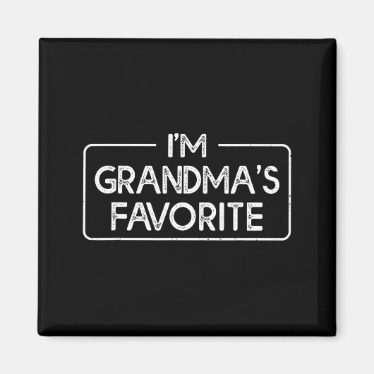 Funny I'm Grandma's Favorite Grandson Granddaughte Magneet (Voorkant)