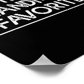 Funny I'm Grandma's Favorite Grandson Granddaughte Poster (Hoek)