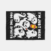 Funny I'm Just Here For The Srits Ghosts Halloween Fleece Deken (Voorkant (Horizontaal))