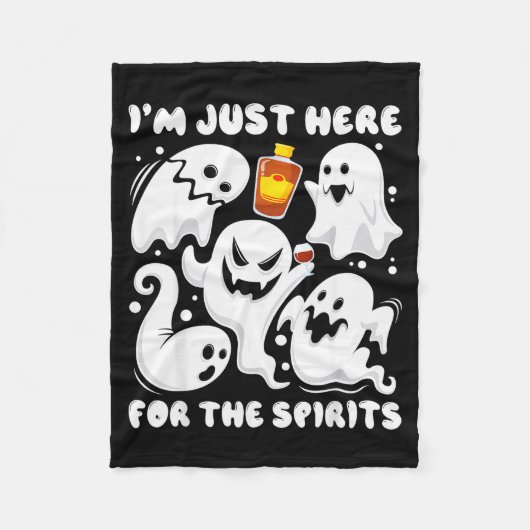 Funny I'm Just Here For The Srits Ghosts Halloween Fleece Deken (Voorkant)