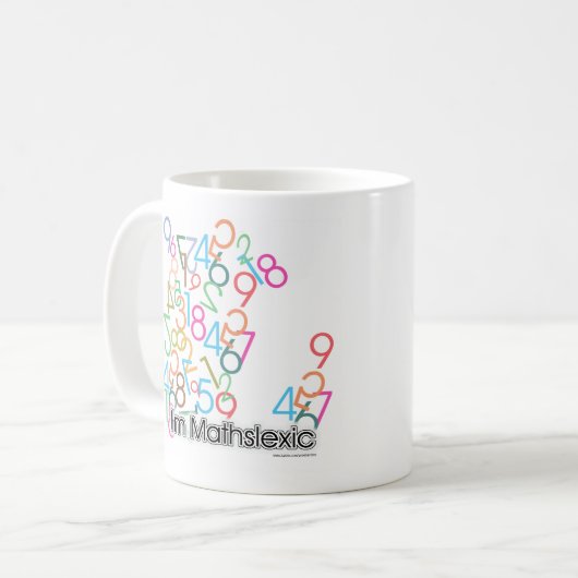 Funny Im Mathslexic Design Koffiemok (Voorkant links)