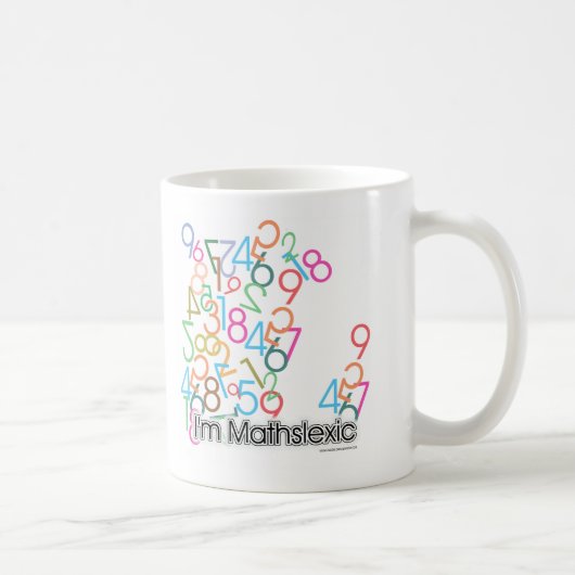 Funny Im Mathslexic Design Koffiemok (Rechts)