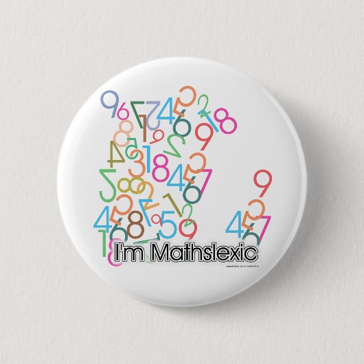Funny Im Mathslexic Design Ronde Button 5,7 Cm (Voorkant)