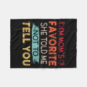 Funny I'm Mom's Favorite Son Daughter In Law Favor Fleece Deken (Voorkant (Horizontaal))