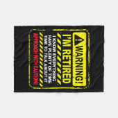 Funny I'm Retired Approach With Caution Men Dad Gr Fleece Deken (Voorkant (Horizontaal))