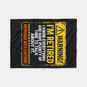 Funny I'm Retired Approach With Caution Men Dad Gr Fleece Deken (Voorkant (Horizontaal))