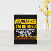 Funny I'm Retired Approach With Caution Men Dad Gr Kaart (Gele Bloem)