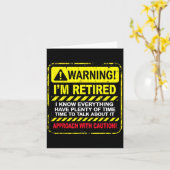 Funny I'm Retired Approach With Caution Men Dad Gr Kaart (Gele Bloem)