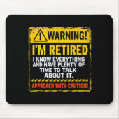 Funny I'm Retired Approach With Caution Men Dad Gr Muismat (Voorkant)