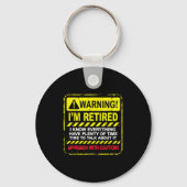 Funny I'm Retired Approach With Caution Men Dad Gr Sleutelhanger (Voorkant)