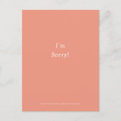 Funny I'm Sorry Apology Apologies Apologize Briefkaart (Voorkant)
