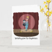 Funny "I'M SORRY" - Ventriloquisme voor Beginners Kaart (Gele Bloem)