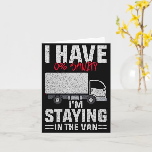 Funny I'm Staying In Tha Van Phasmophobia Man Wome Kaart (Gele Bloem)