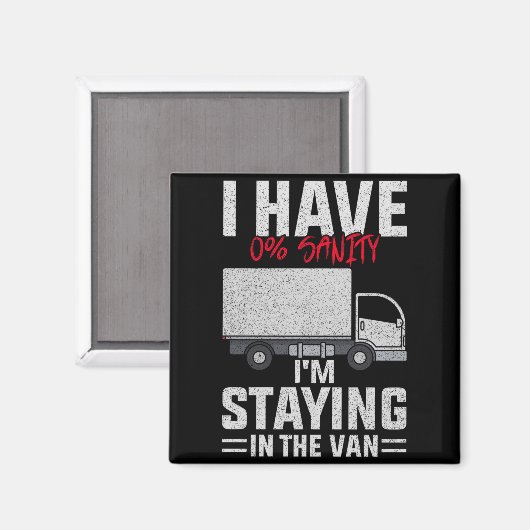 Funny I'm Staying In Tha Van Phasmophobia Man Wome Magneet (Voorkant / Achterkant)