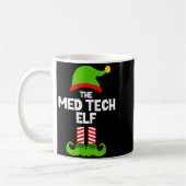 Funny I'm The Med Tech Elf Christmas Xmas Medical Koffiemok (Links)