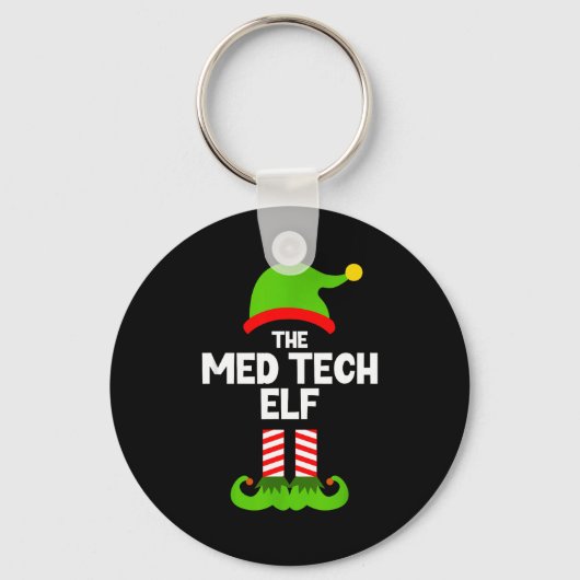 Funny I'm The Med Tech Elf Christmas Xmas Medical  Sleutelhanger (Voorkant)