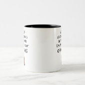 Funny I'm Thinking About Orangutans Primate Lover  Tweekleurige Koffiemok (Center)