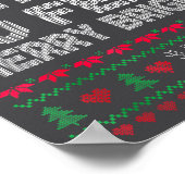 Funny I'm Trying To Feel Merry Xmas Bright Matchin Poster (Hoek)