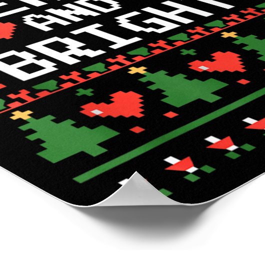 Funny I'm Trying To Feel Merry Xmas Bright Matchin Poster (Hoek)